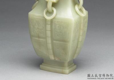 图片[2]-Jade square vase with dragon pattern, Qing dynasty, Qianlong reign (1736-1795)-China Archive